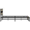 vidaXL Bed Frame Sonoma Oak Steel Double Bed Frame Rectangular