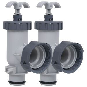 vidaXL Plunger Valve Grey PP (Polypropylene) Standard