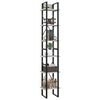 vidaXL Book Cabinet White Engineered wood, metal Extra tall and narrow