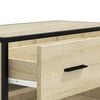 vidaXL Shoe Cabinet Sonoma Oak Engineered Wood, Metal Shoe Cabinet