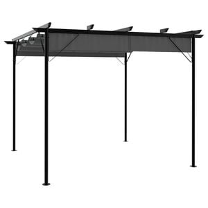 vidaXL Pergola Anthracite Powder-coated steel, Polyester with PA coating
