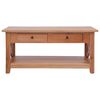 vidaXL Coffee Table Natural Brown Solid Mahogany Wood 39.4x21.7x18.1 in
