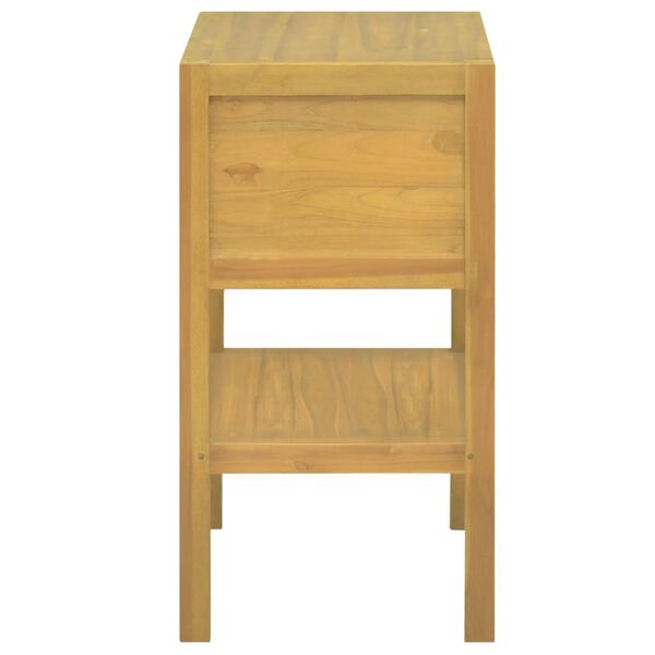 vidaXL Bathroom Cabinet Natural Teak Solid Teak Wood Medium