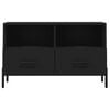vidaXL TV Cabinet Black Engineered Wood, Iron Medium TV Cabinet