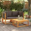 vidaXL Garden Sofas Corner with Cushions 2 pcs Wood Acacia&Rope