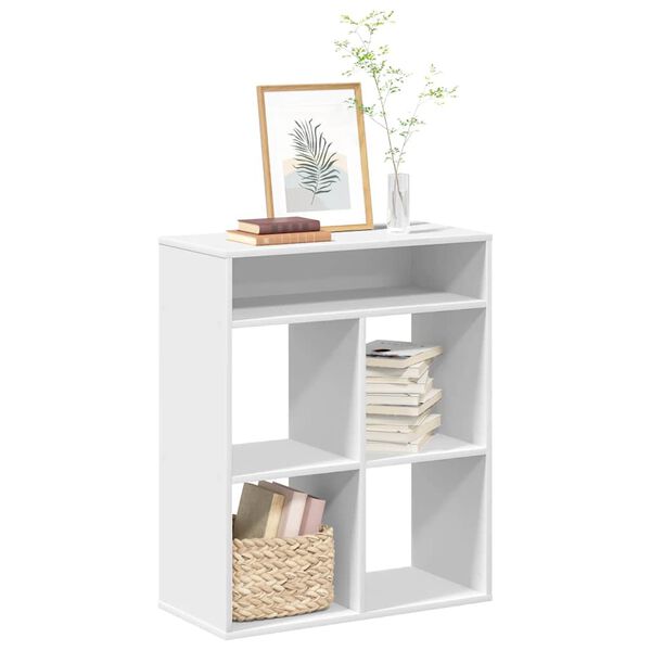 vidaXL Book Cabinet White Engineered Wood 26 x 12 x 31.5 in Book Cabinet