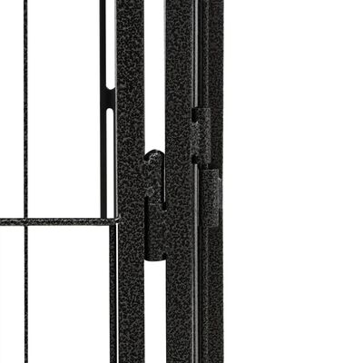vidaXL 36-Panel Dog Playpen Black 39.4"x19.7" Powder-coated Steel