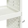 vidaXL Tool Trolley White 25.59 x 13.78 x 43.70 in Cold-rolled Steel