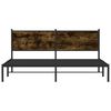 vidaXL Bed Frame Smoked Oak Steel, engineered wood Super King Bed Frame