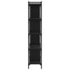 vidaXL Bookcase Black Engineered wood Tall Bookcase Adjustable Feet
