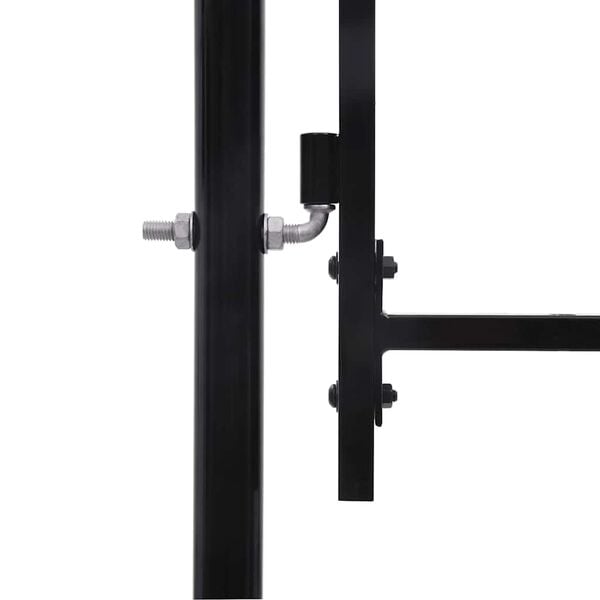 vidaXL Patio Gate Steel 3.3x13.1' Black
