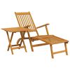 vidaXL Deck Chair Natural wood Solid acacia wood Standard Foldable
