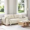 vidaXL Sofa Beige 87.01 x 30.71 x 31.50 in Linen-blend Fabric