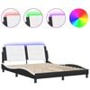 vidaXL Bed Frame Black and white