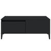 vidaXL Coffee Table Black 35.4x19.7x14.4" Engineered Wood