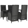 vidaXL Patio Dining Set Black