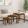 vidaXL Nesting Table Honey brown Solid pine wood Small to Medium