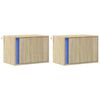vidaXL Wall-mounted Bedside Cabinet Set of 2 Sonoma Oak Engineered wood