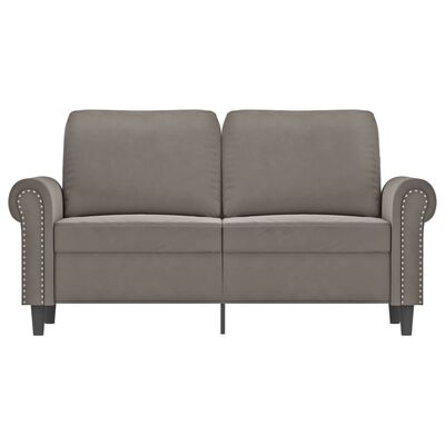 vidaXL 2-Seater Sofa Light Gray 47.2" Velvet