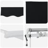 vidaXL Retractable Awning Black 157.48 x 118.11 in Fabric and Steel