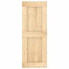 vidaXL Sliding Door with Hardware Set 33.5x82.7" Solid Wood Pine