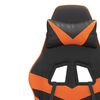 vidaXL Gaming Chair Black and Orange Faux Leather