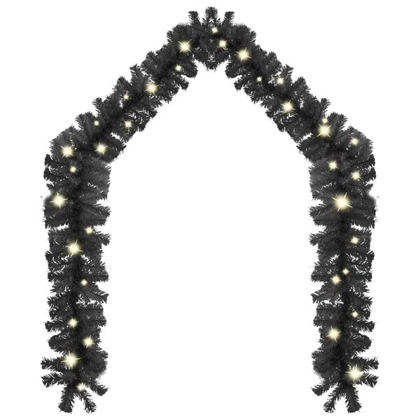 vidaXL Garland Black PVC 5 meters Christmas Garland Other