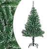vidaXL Artificial Christmas Tree Green and white PET 59.1 in