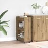 vidaXL Cabinet with Wheel Artisan Oak 23.62 x 8.66 x 31.10 in