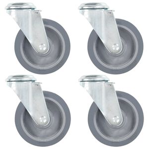 vidaXL Bolt Hole Swivel Casters 4 pcs 3.94 "