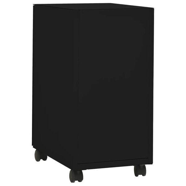 vidaXL File Cabinet Black Steel File Cabinet Rectangular Modern