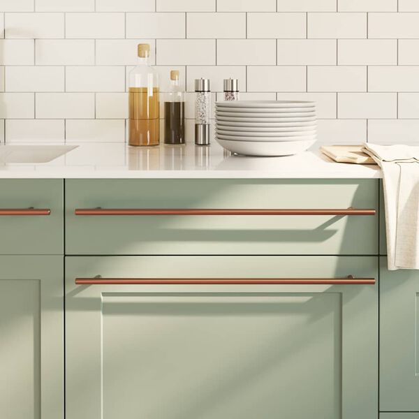 vidaXL Cabinet Handle Set of 5 Bronze Stainless Steel