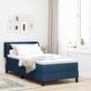 vidaXL Box Spring Bed with Mattress Blue 31.50 x 78.74 in Fabric