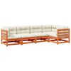 vidaXL Garden Sofa Set Wax Brown, Cream