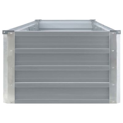 vidaXL Garden Raised Bed Galvanized Steel 126"x15.7"x17.7" Gray