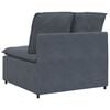 vidaXL Modular Sofa Dark Gray Velvet, Metal, Foam Standard Module Sofa