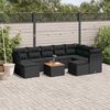 vidaXL Garden Sofa Set Black and Brown