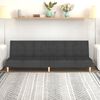 vidaXL Sofa Bed Dark Gray Polyester 2-Seater