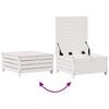 vidaXL 5 Piece Patio Lounge Set with Cushions White Solid Wood Pine