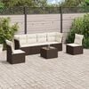 vidaXL Garden Sofa Set Brown PE Rattan Large Modular Garden Sofa Set