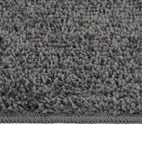 vidaXL Rug Dark Grey 100% Polypropylene 63.0 x 90.6 in Rug Rectangular