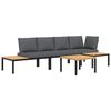 vidaXL Garden Sofa Set Black, Brown, Anthracite
