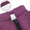 vidaXL Dog Coat Purple Polyester, Fleece M Adjustable Armrests