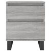 vidaXL Bedside Cabinet Set of 2 Grey Sonoma Engineered Wood, Metal