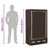 vidaXL Wardrobe Brown Non-woven fabric Medium Collapsible Wardrobe