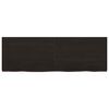 vidaXL Wall Shelf Dark brown Solid oak wood 47.2 x 15.7 x 1.6 in