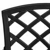 vidaXL Bistro Set Black Cast aluminum Medium Decorative Details