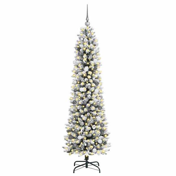 vidaXL Artificial Christmas Tree with 300 LEDs White 82.68 in