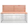 vidaXL Garden Bench With Gabion Basket Wooden, Silver