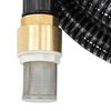 vidaXL Suction Hose Black PVC, Brass 49.2 ft length Durable